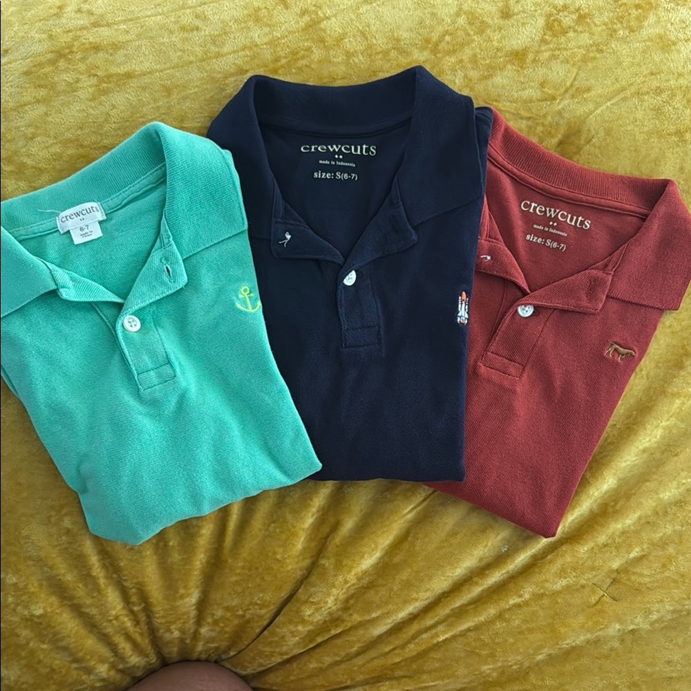 Crewcuts Polo Shirt Set - Teal, Navy, Rust